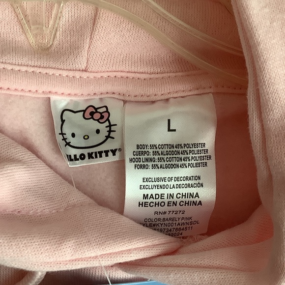 Hello Kitty Pastel Pink Hoodie with Camping Print - Picture 5 of 7